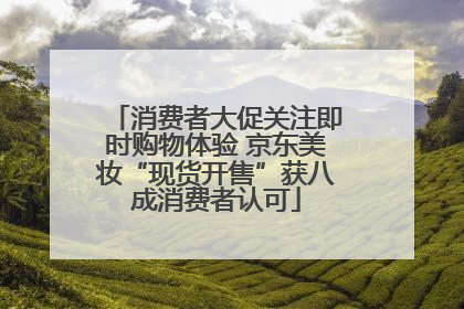 消费者大促关注即时购物体验 京东美妆“现货开售”获八成消费者认可